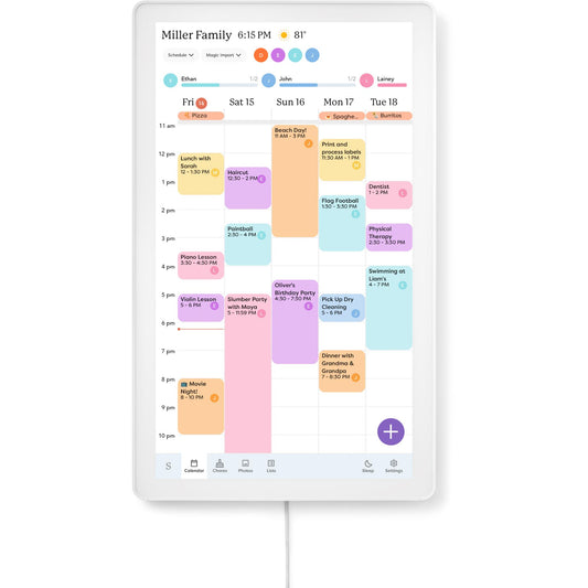 Skylight 27” Max Smart Family Calendar (White)