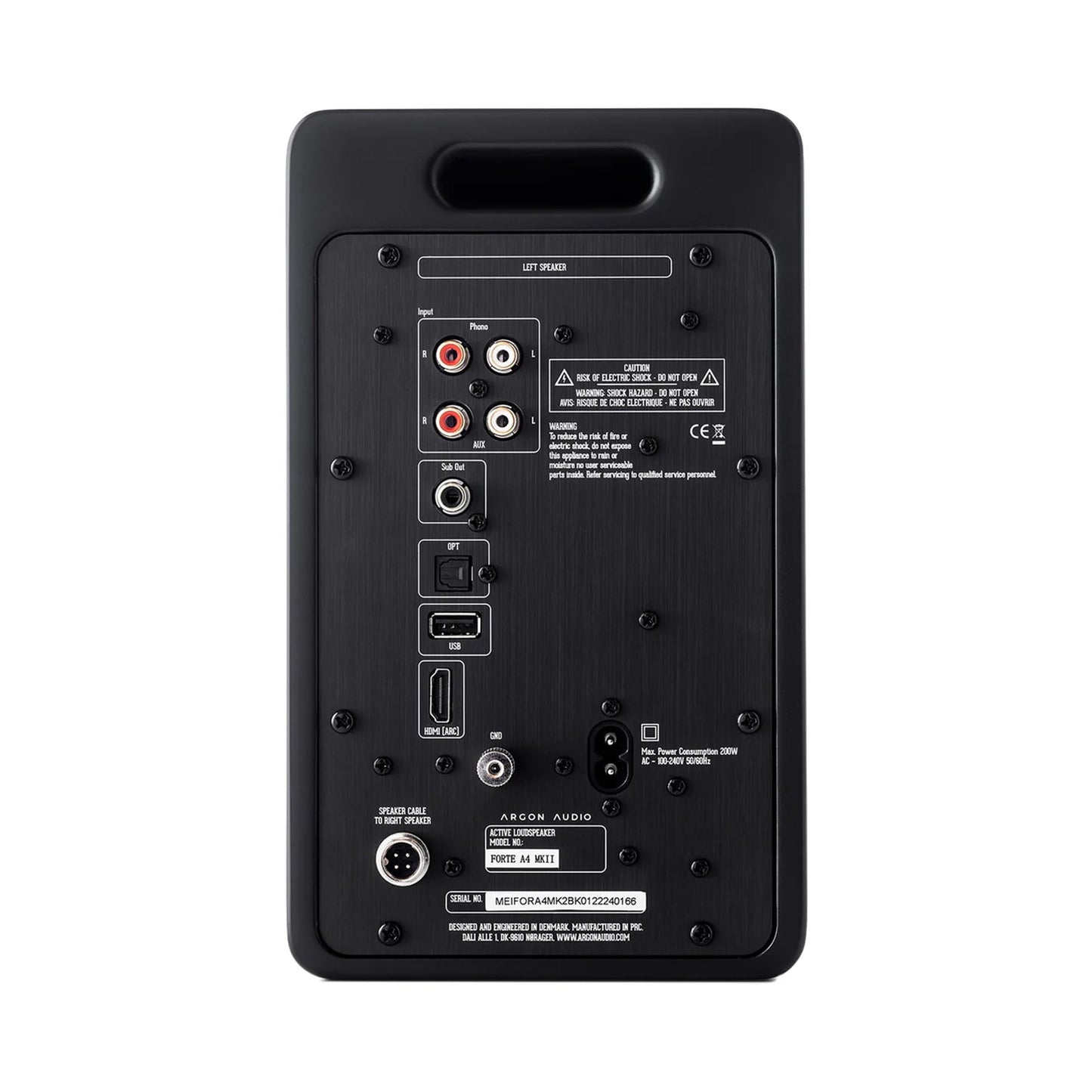 Argon Audio FORTE Black A4 MK2 Bookshelf Speakers