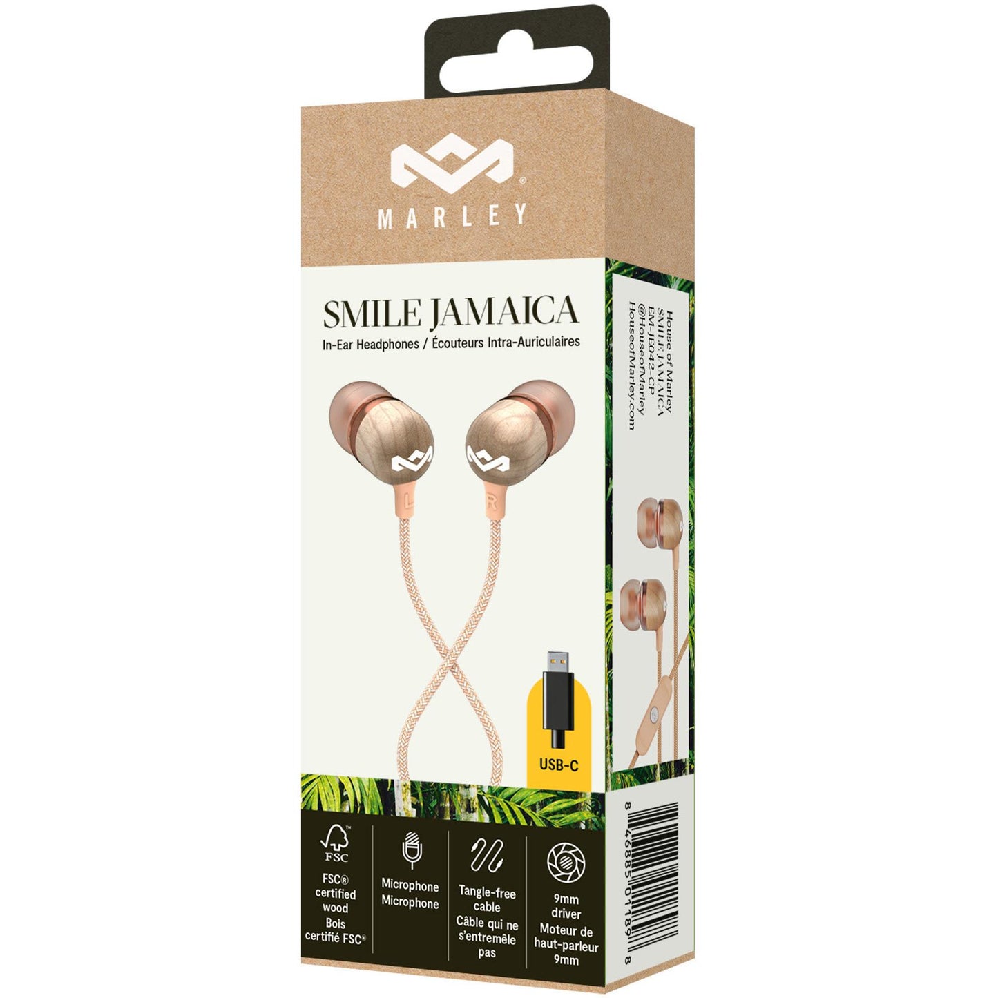 Marley Smile Jamaica USB-C In-Ear Headphones (Copper)