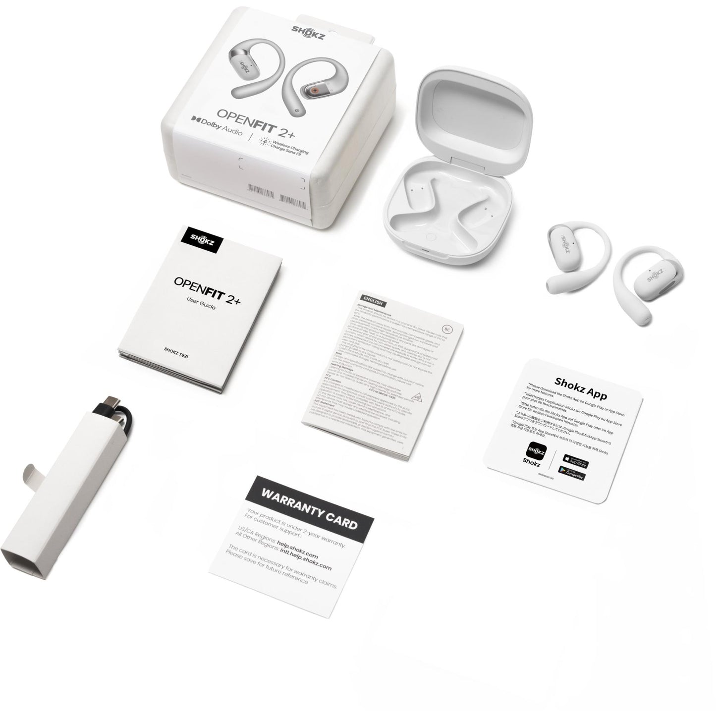 Shokz OpenFit 2+ Open-Ear TWS Earbuds (Grey)