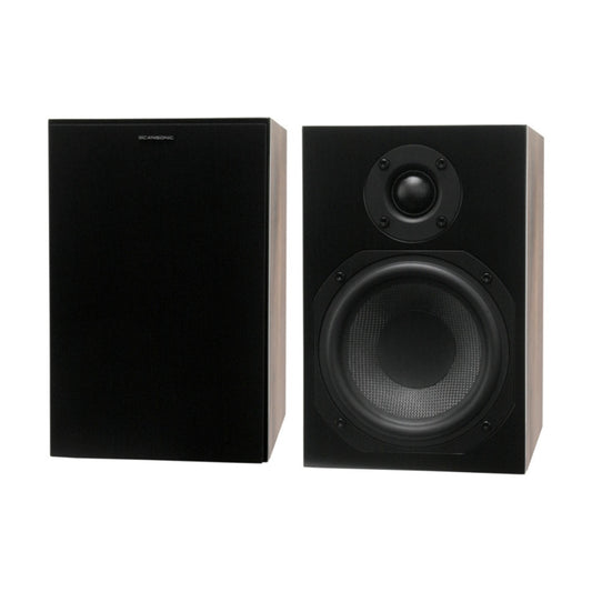 Scansonic HD 2-Pieces L5 Series Bookshelf Home Speakers 120W (Walnut)
