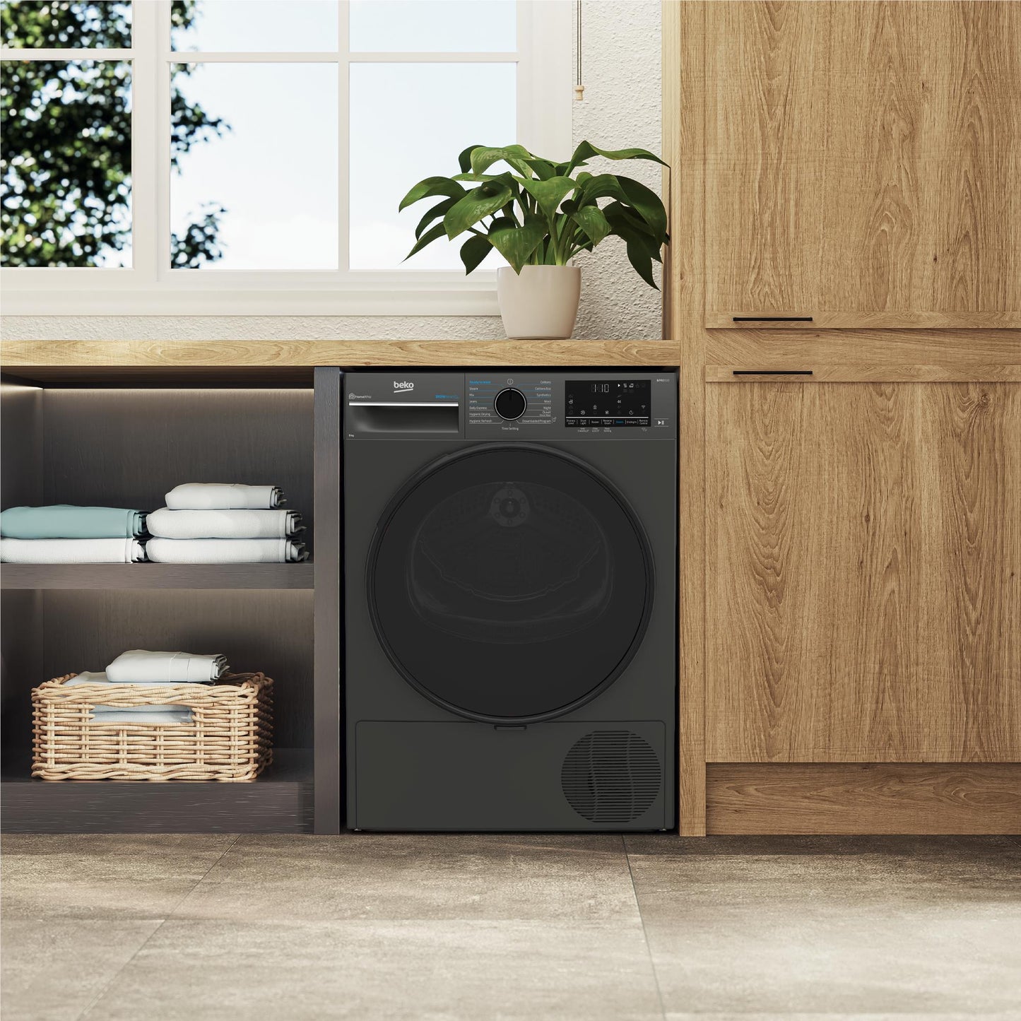 Beko 9kg Heat Pump Tumble Dryer with Steam (Graphite)