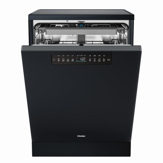 Haier HDW15F4B1 600 Series 15-Place Freestanding Dishwasher (Black)