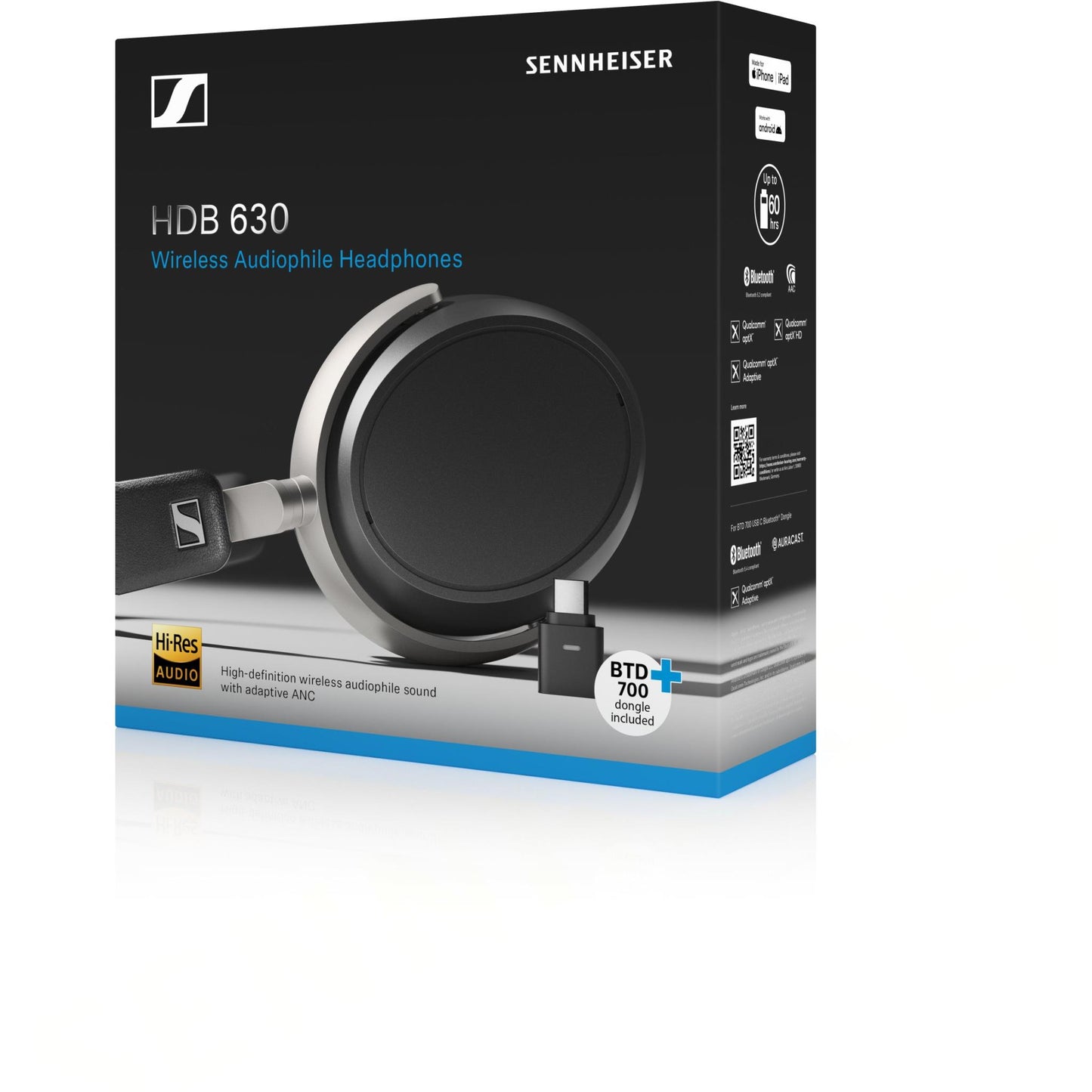 Sennheiser HDB 630 Closed Back ANC Over-Ear Headphones