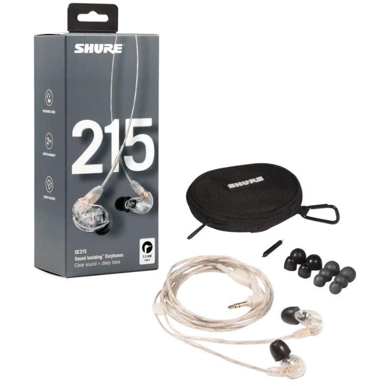 Shure SE 215 Stereo In-ear Clear Earphones