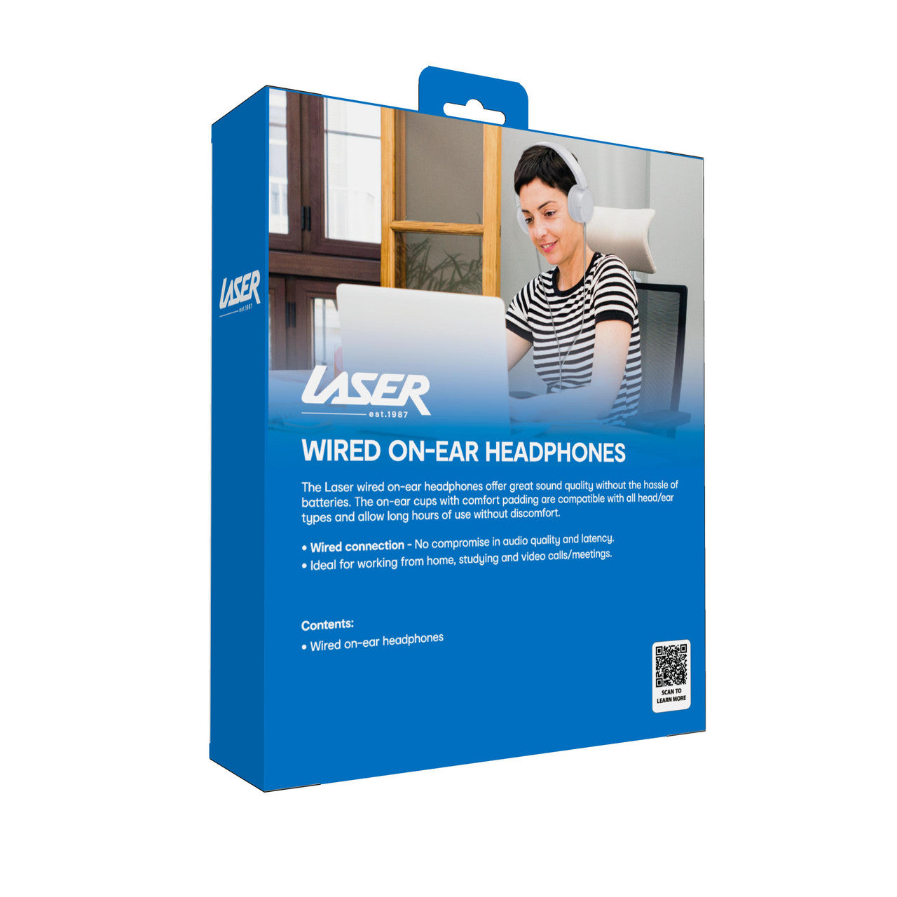 Laser Wired On-Ear Headphones (Gray)