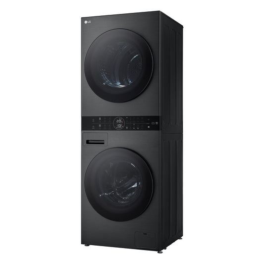 LG WWT-1210BX WashTower 12/10kg Compact All-In-One Stacked Washer Dryer (Black)