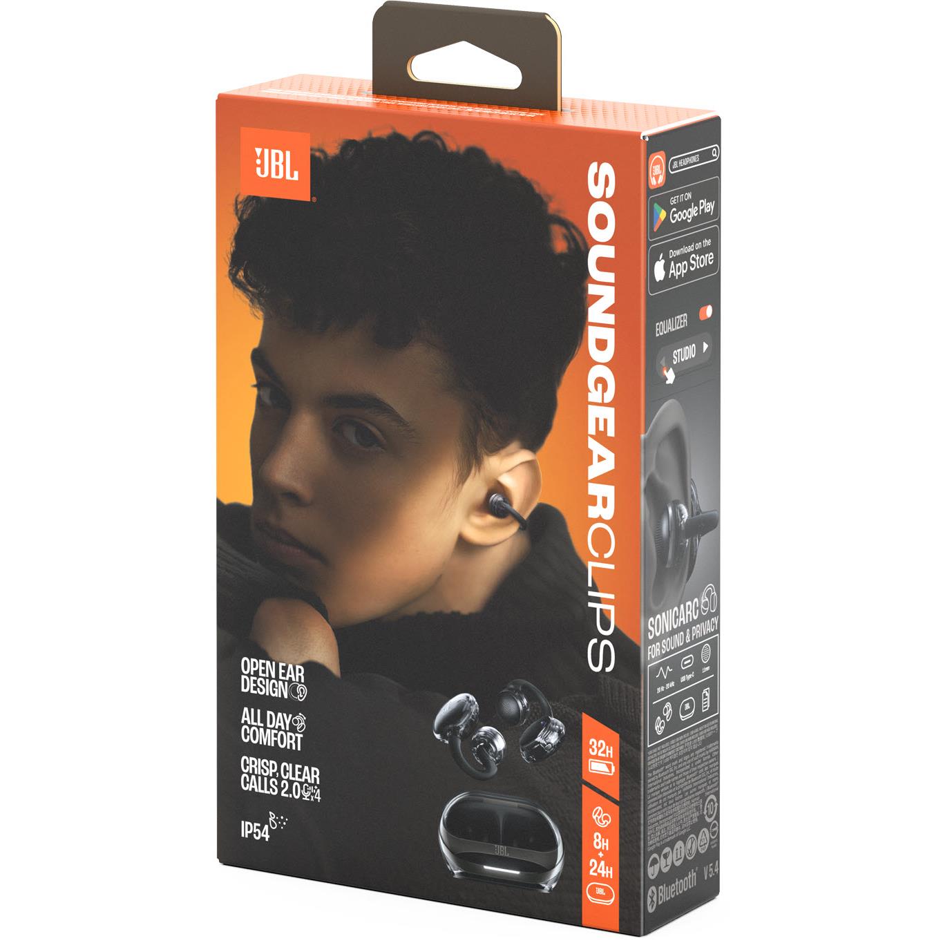 JBL SoundGear Clips TWS Open Ear Buds (Ghost Black)