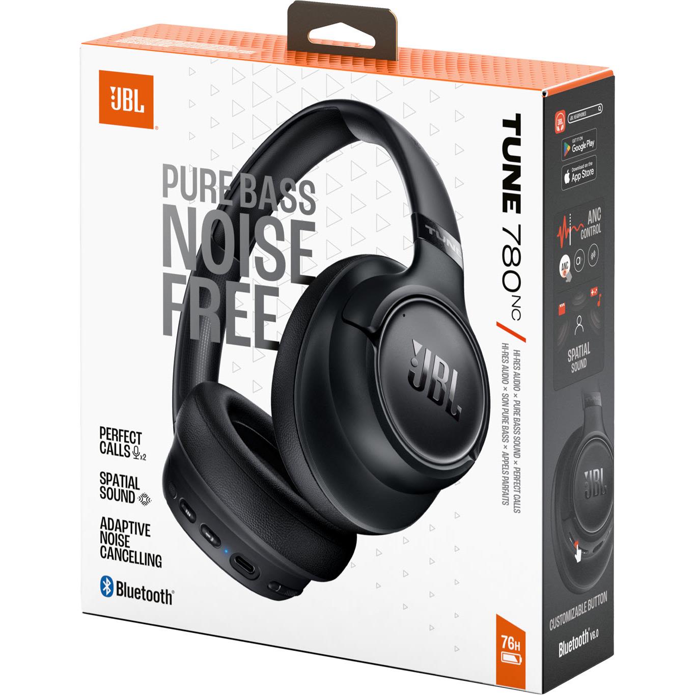 JBL Tune 780NC Wireless Over-Ear Noise Cancelling Headphones (Black)