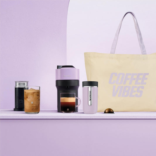 Breville Nespresso Vertuo Pop BNV150LIL Capsule Coffee Machine Value Pack (Lilac)