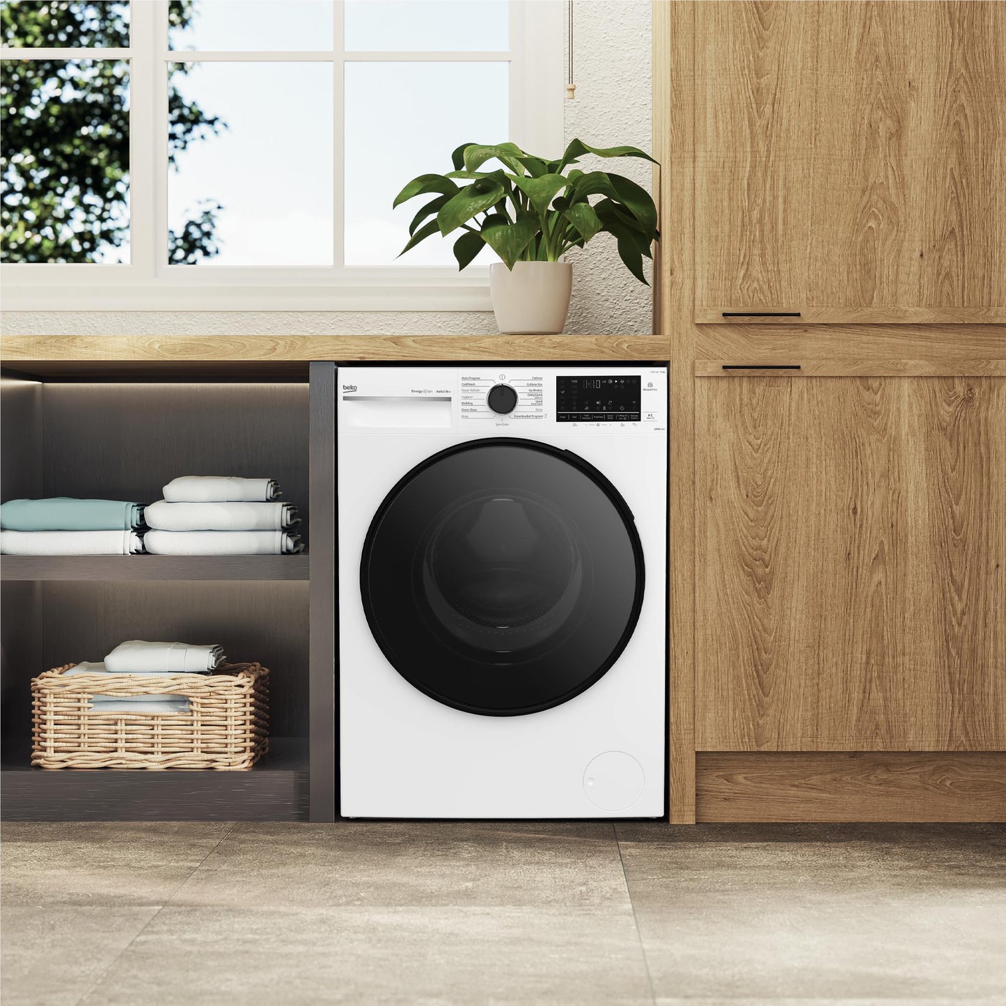 Beko BFLB903ADW1 9kg Front Load Washing Machine with AutoDose and Steam
