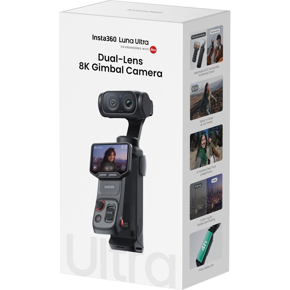 Insta360 Luna Ultra 8K Gimbal Camera Standard Bundle (Cosmic Black)