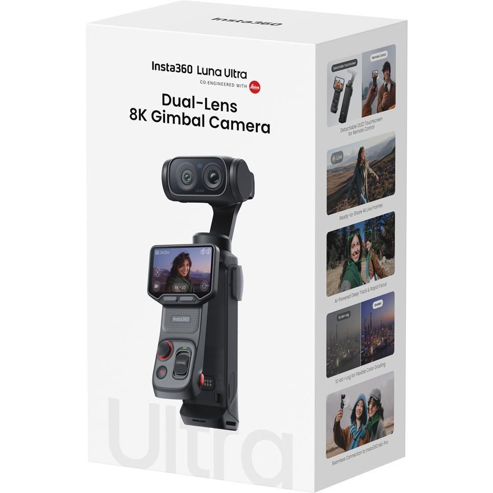 Insta360 Luna Ultra Ultra 8K Gimbal Camera Creator Bundle (Cosmic Black)
