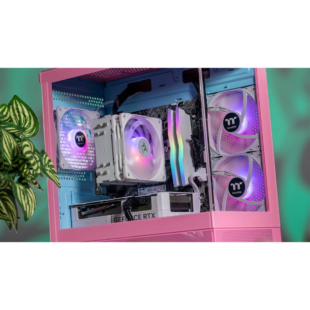 Thermaltake Horizon Prime Gaming Desktop PC (AMD 5600 / RTX 4060 / 16GB RAM) - Bubble Pink Edition