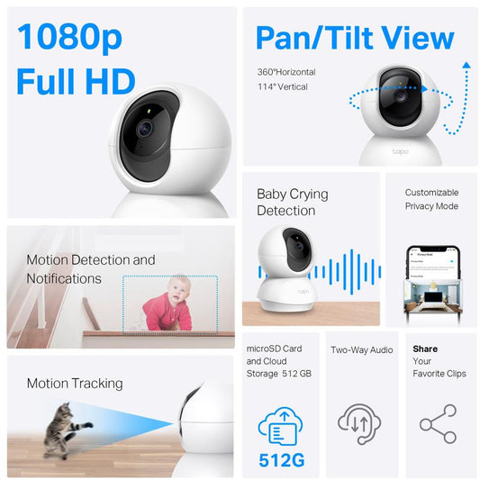 Tapo Pan and Tilt Home Security Wi-Fi Camera