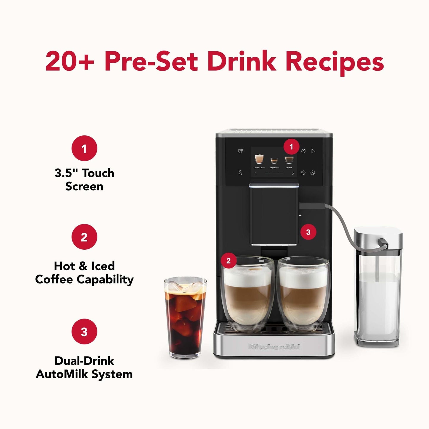 KitchenAid KF4 Compact Fully Automatic Esspresso Machine (Matte Black)