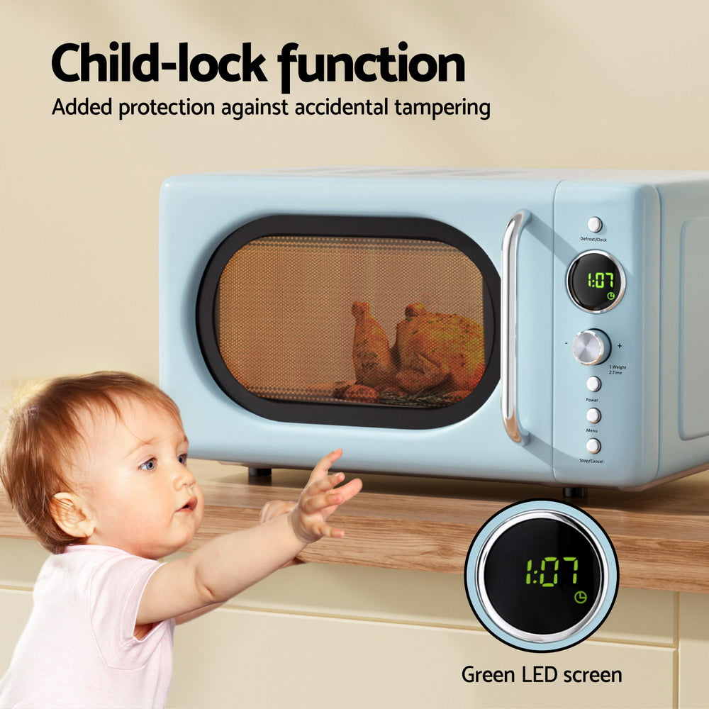 Devanti 20L Microwave Oven 700W (Blue)