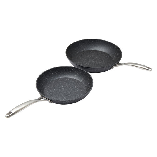 Westinghouse 2pc Frypan Set 24/28cm – Multi-Layer Non-Stick (Black)