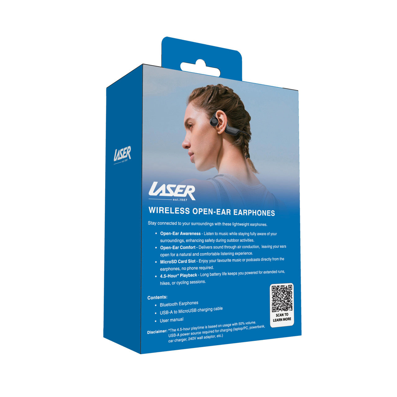Laser Wireless Open-Ear Earphones (Black)