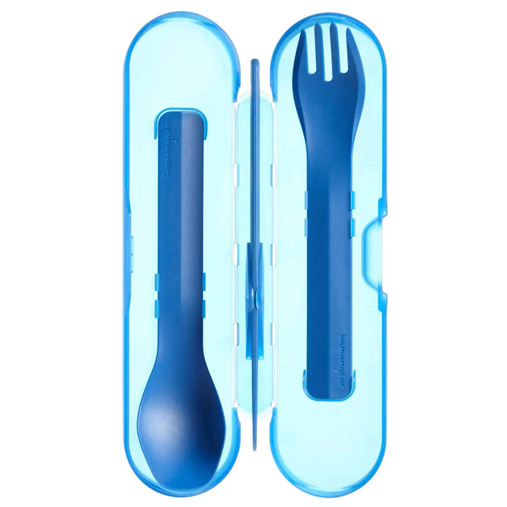 Humangear GoBites Trio Travel Cutlery Set with Toothpick and Bottle Opener Dark Blue