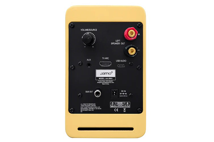 Jamo Mini MKII Active Bookshelf Speaker (Yellow)