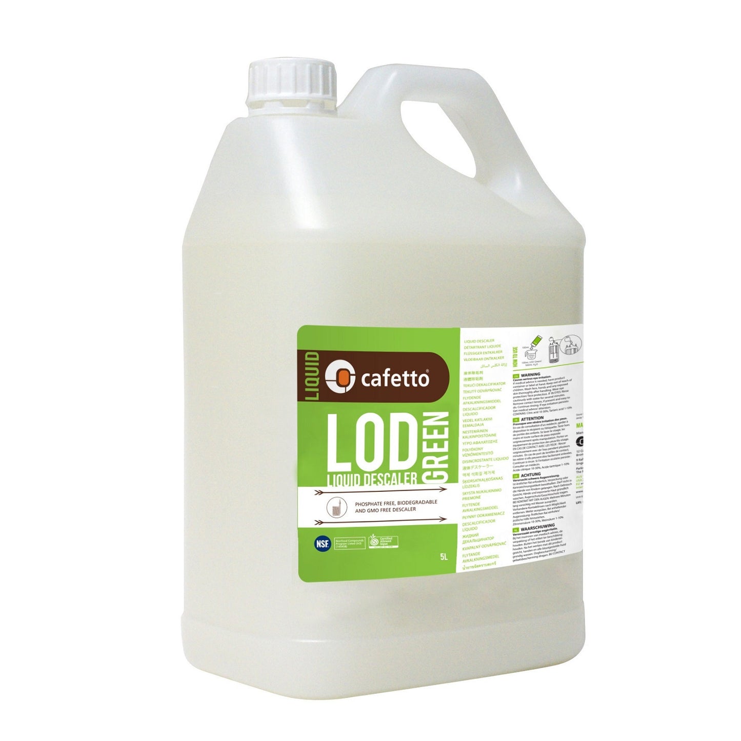 Cafetto Lod Organic Liquid Descaler 5 Litre