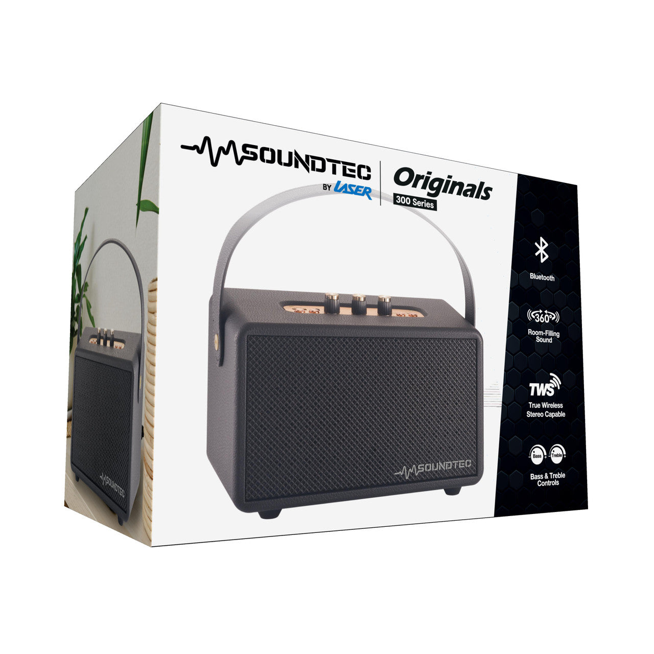 SoundTec Bluetooth Retro Boombox Speaker (Black)