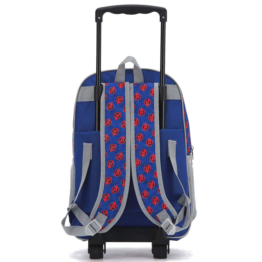 Marvel Avengers Kids 17" Wheeled Backpack with 3D Front Panel - Blue
