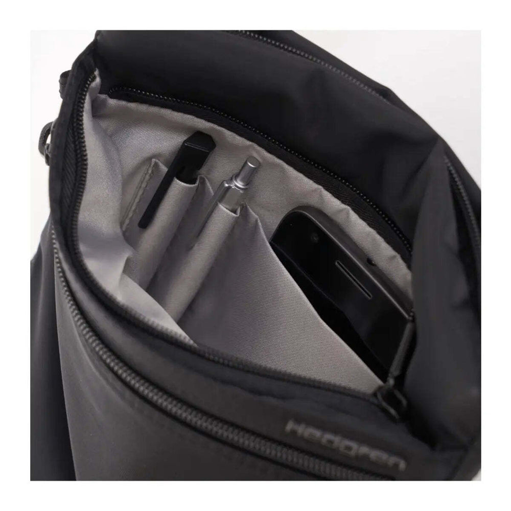 Hedgren LEONCE Small Vertical Crossbody Bag with RFID - Black