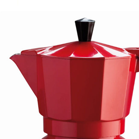 Pezzetti Italexpress Cafetiere 3-Cup Espresso Stovetop Coffee Maker Red