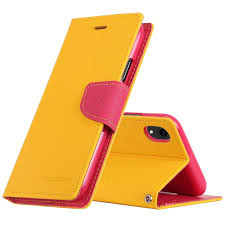 Fancy Diary Case for iPhone 13 Pro - Yellow/ Hot Pink