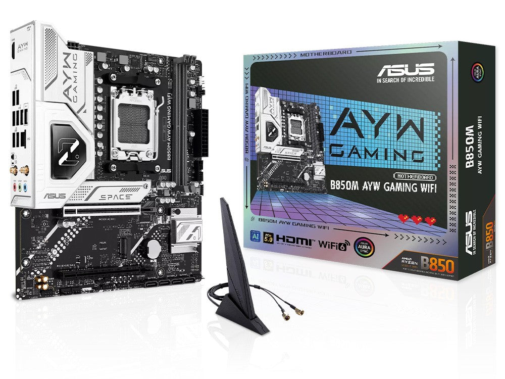 ASUS B850M AYW GAMING WIFI AMD B850 AM5 DDR5 Micro-ATX Motherboard