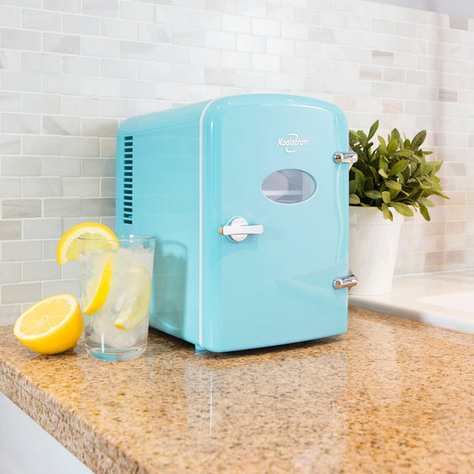 Koolatron Retro Mini Fridge 4L Aqua