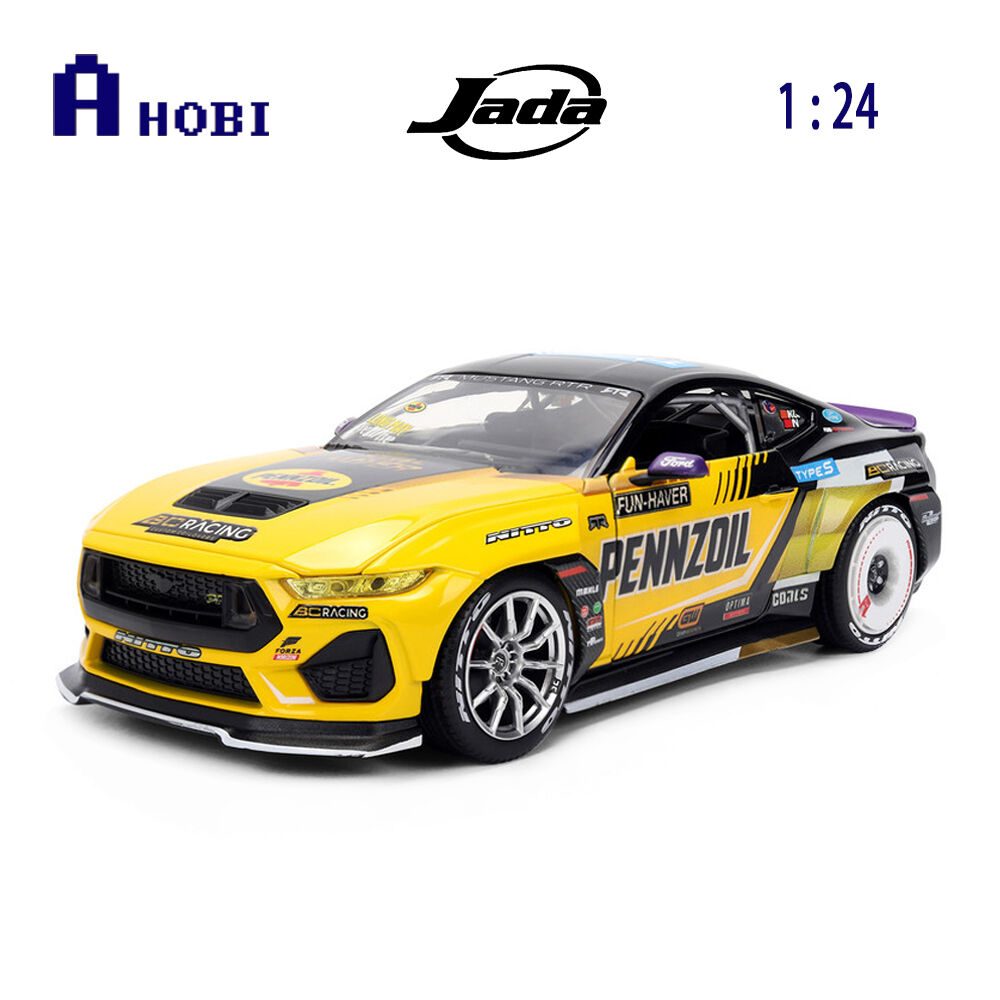 Jada 1:24 Scale Big Time Muscle 2025 Ford Mustang RTR Chelsea Racing Diecast Car