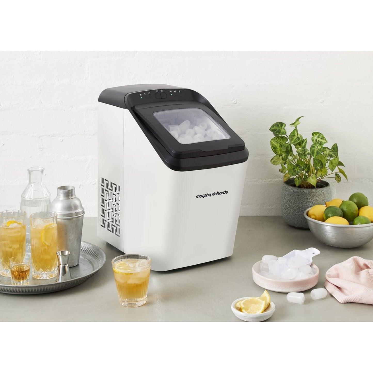Morphy Richards Compact 15kg Matte Ice Maker Ice Cube Machine White
