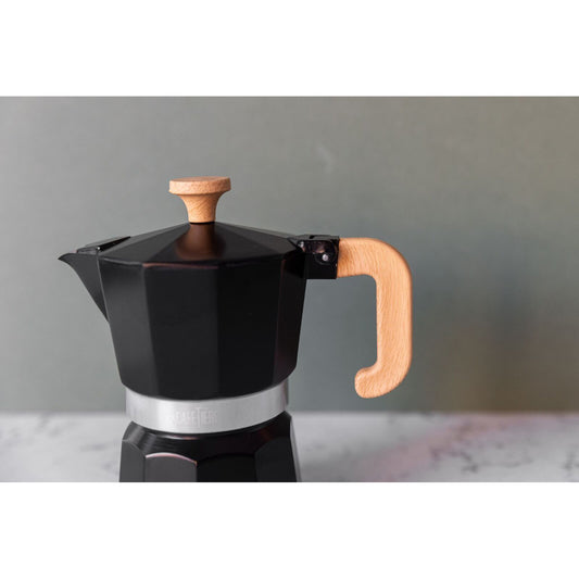 La Cafetiere Venice 6-Cup 290ml Espresso Maker Aluminum Coffee Pot (Black)