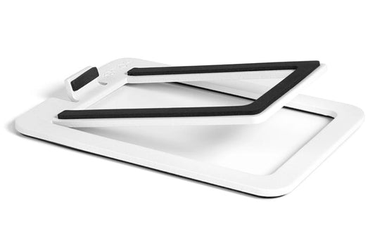 Kanto S2W Angled Desktop Speaker Stands for Small Speakers Pair (White)