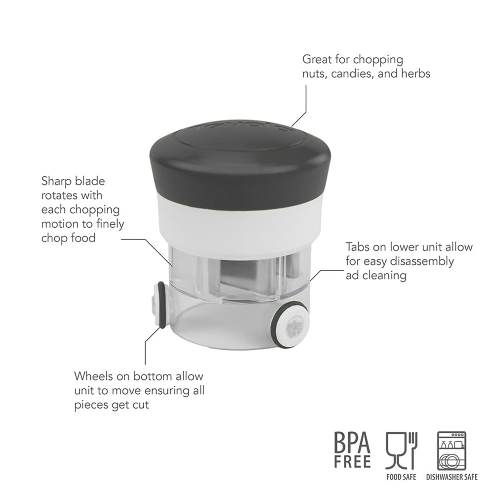 Tovolo Chop n Spin Mini Chopper (Charcoal)