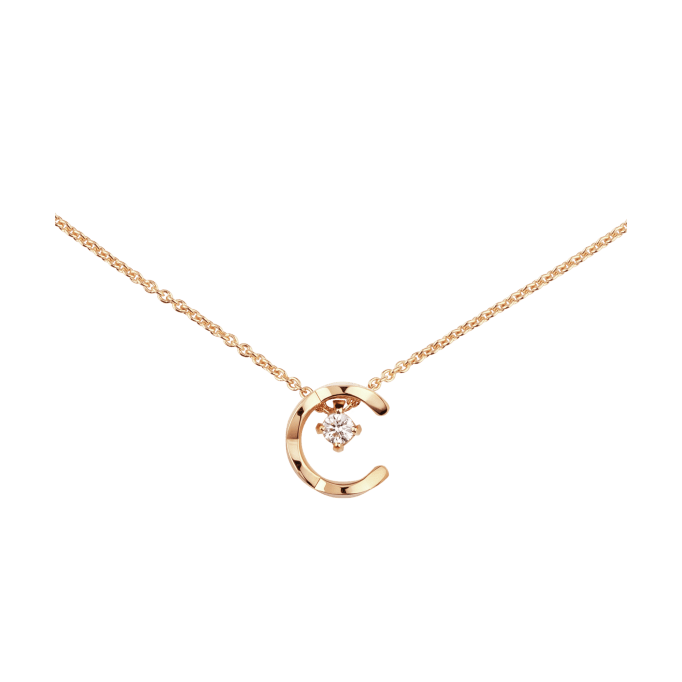 COCO necklace beige gold diamonds