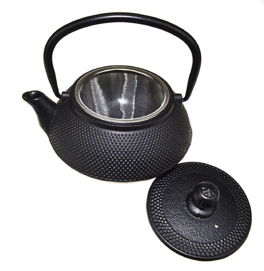 Teaology Cast Iron Teapot 500ml - Fine Hobnail Black