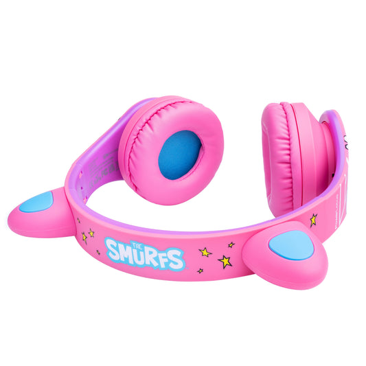 PowerLocus P1 Kids Bluetooth Headphone Smurfs Edition Cat Ears (Pink)