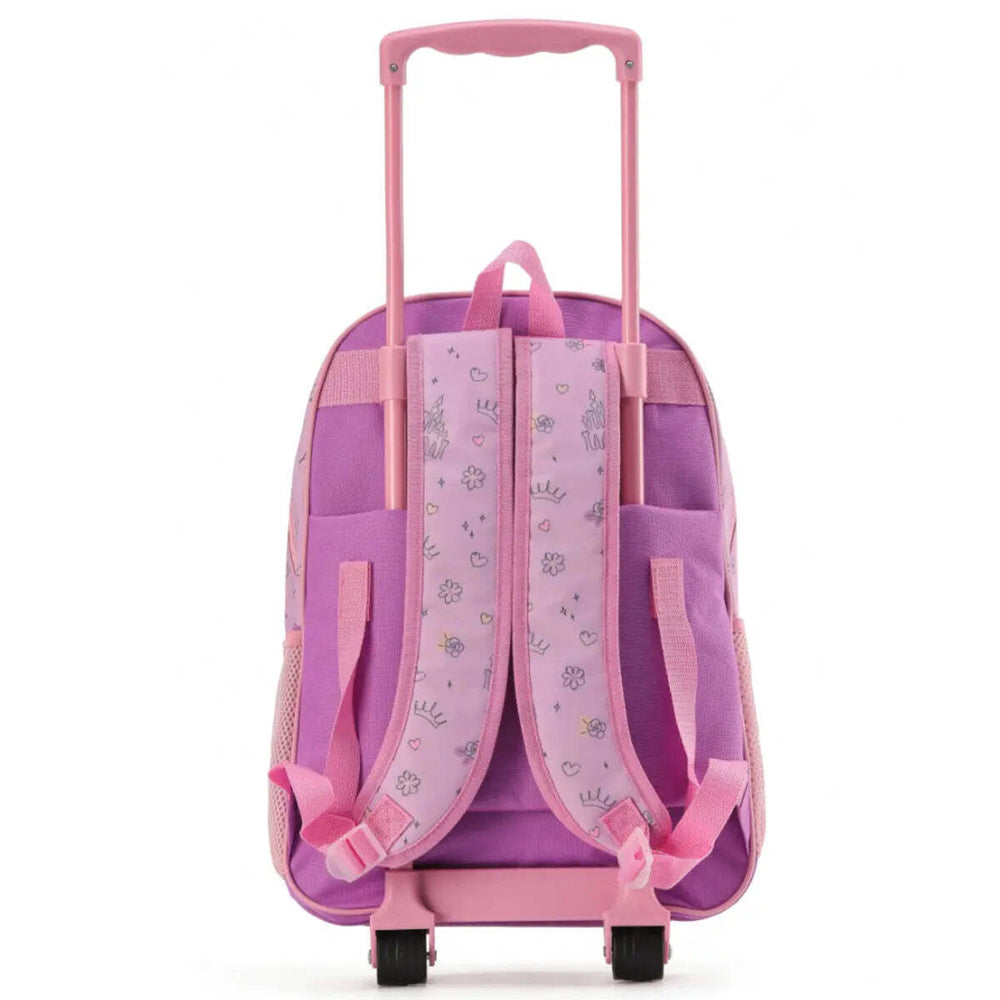 Disney Princess 17" Wheeled Trolley Backpack - Purple