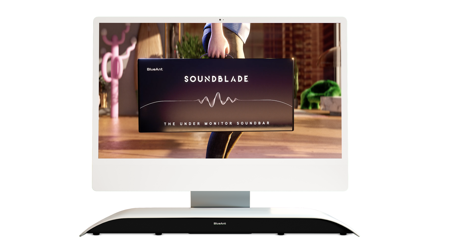 BlueAnt Soundblade Under Monitor Soundbar (White)