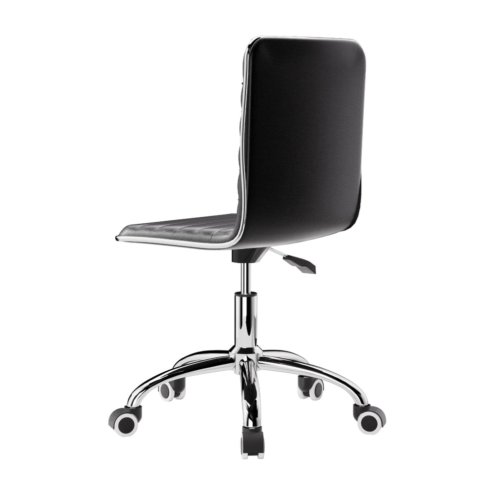 Artiss Office Chair Conference Chairs PU Leather Low Back (Black)
