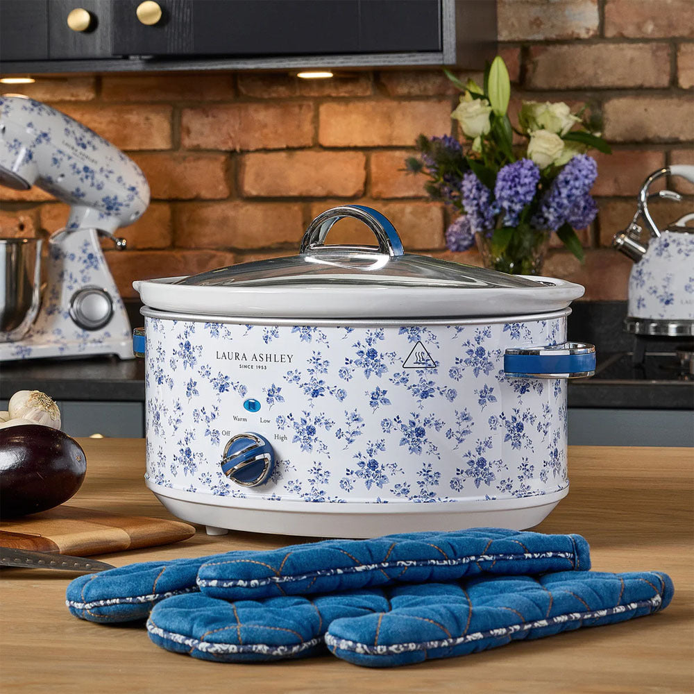 Laura Ashley 6.5L Electric 300 Watt Slow Cooker (China Rose)