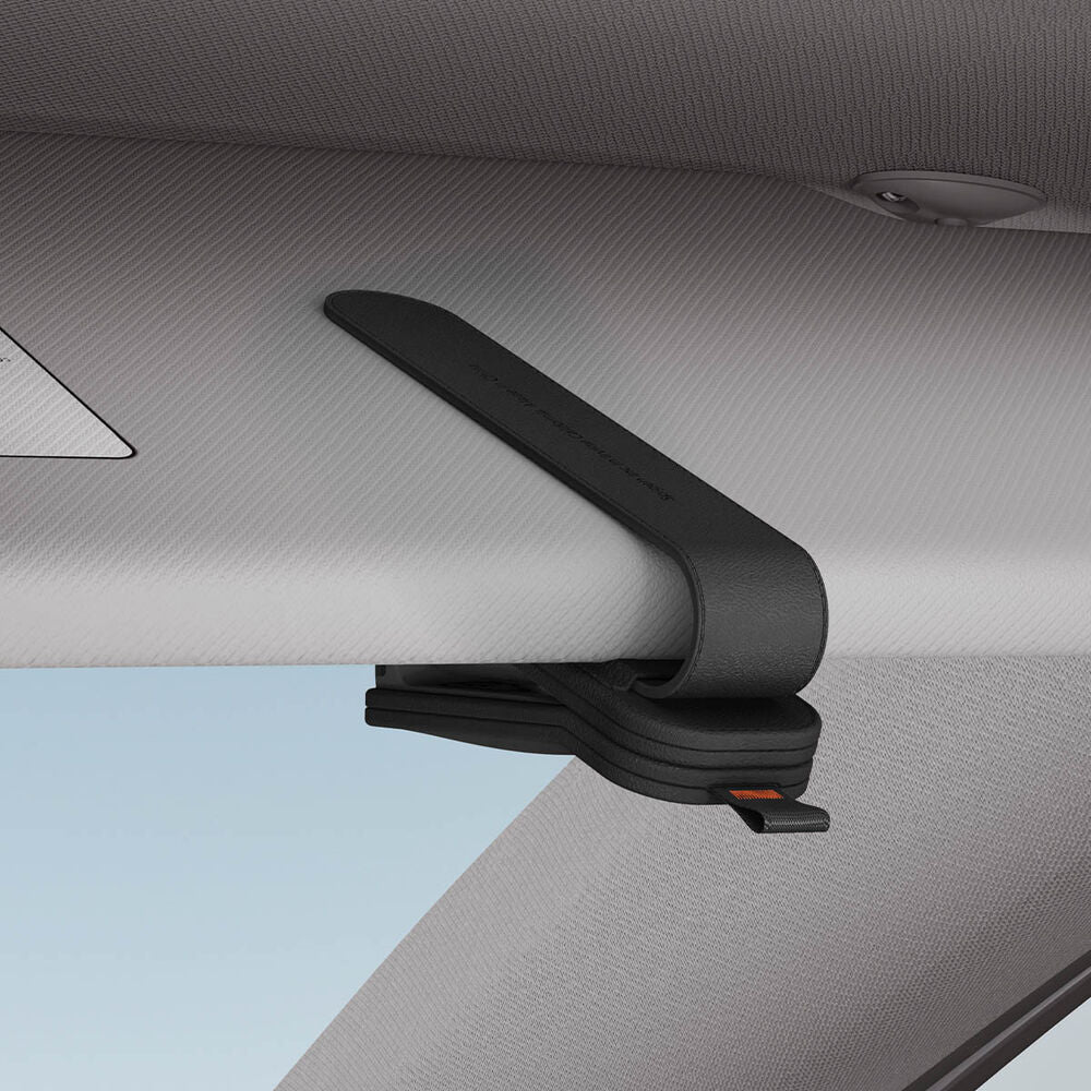 Spigen Universal Visor Leather Sunglasses Holder SH101 Automotive Accessories (Black)