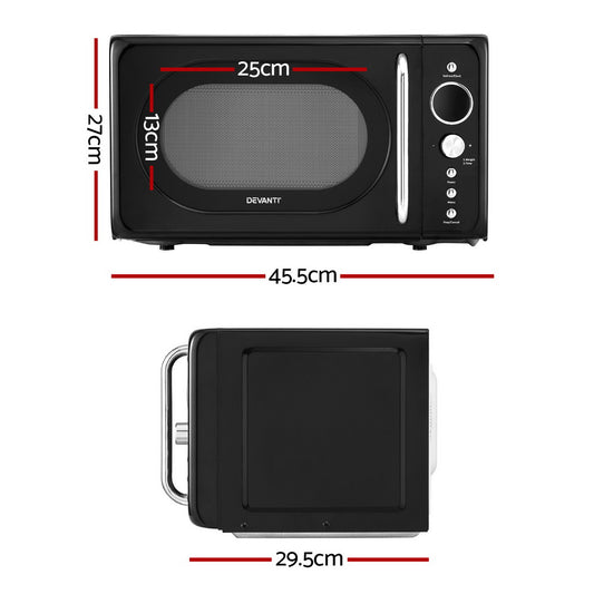 Devanti 20L Microwave Oven 700W (Black)
