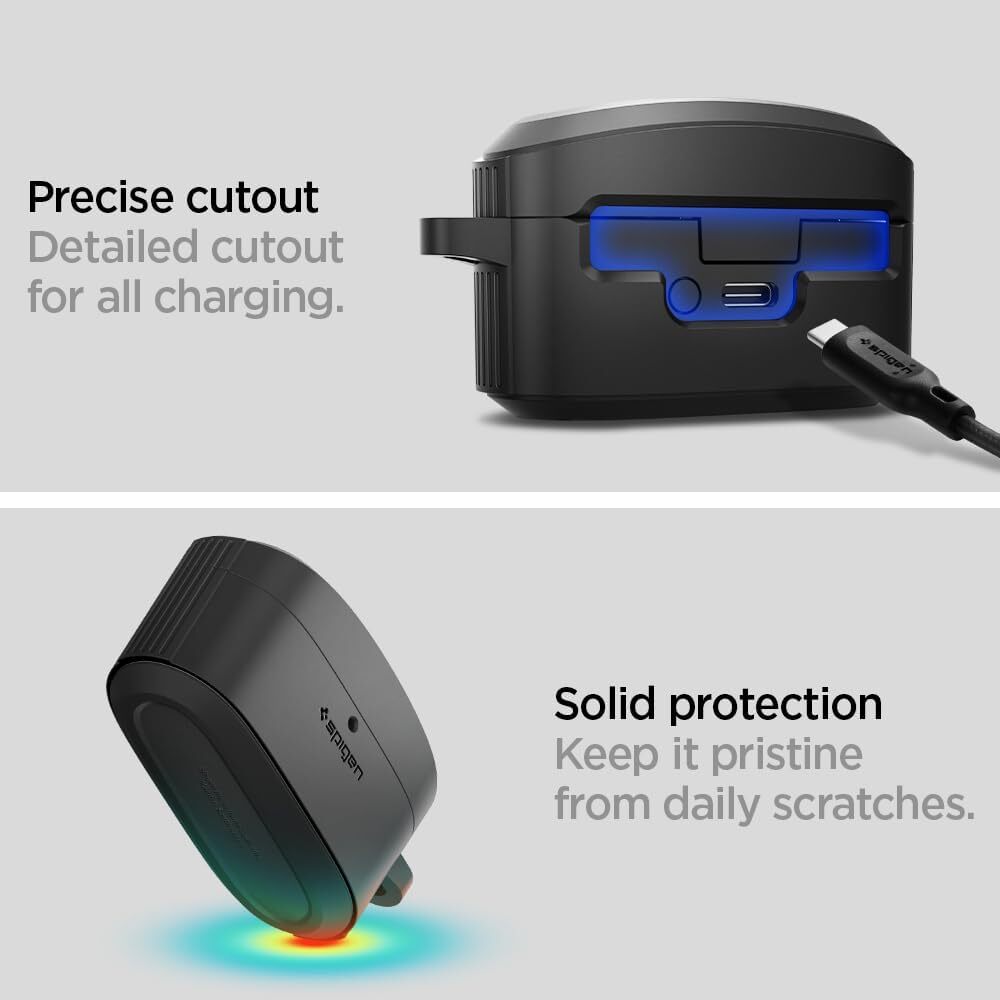 Spigen Sony Sony WF-1000XM5 Rugged Armor Headset and Earphone - Black