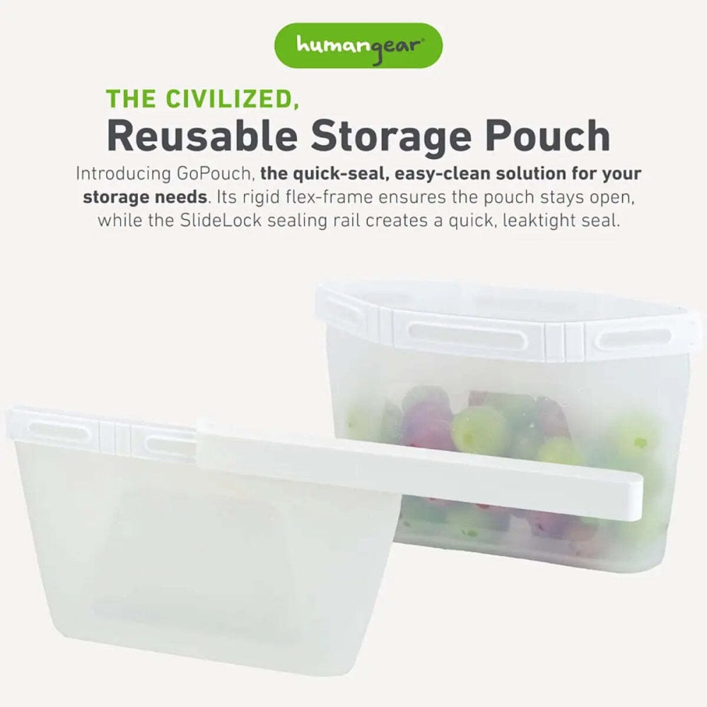 Humangear GoPouch Small Silicone Food Storage Pouch 11.5x20cm Clear