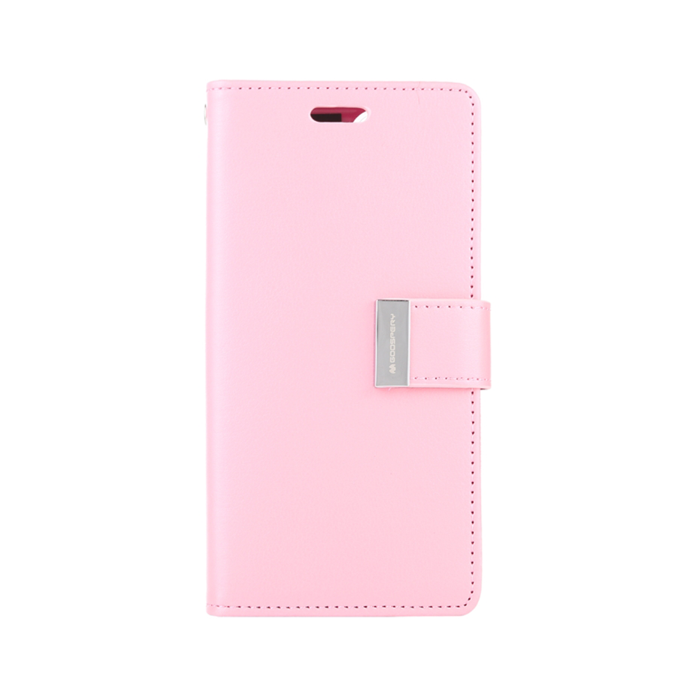 Goospery Rich Diary Case for iPhone 14 Pro Max - Pink
